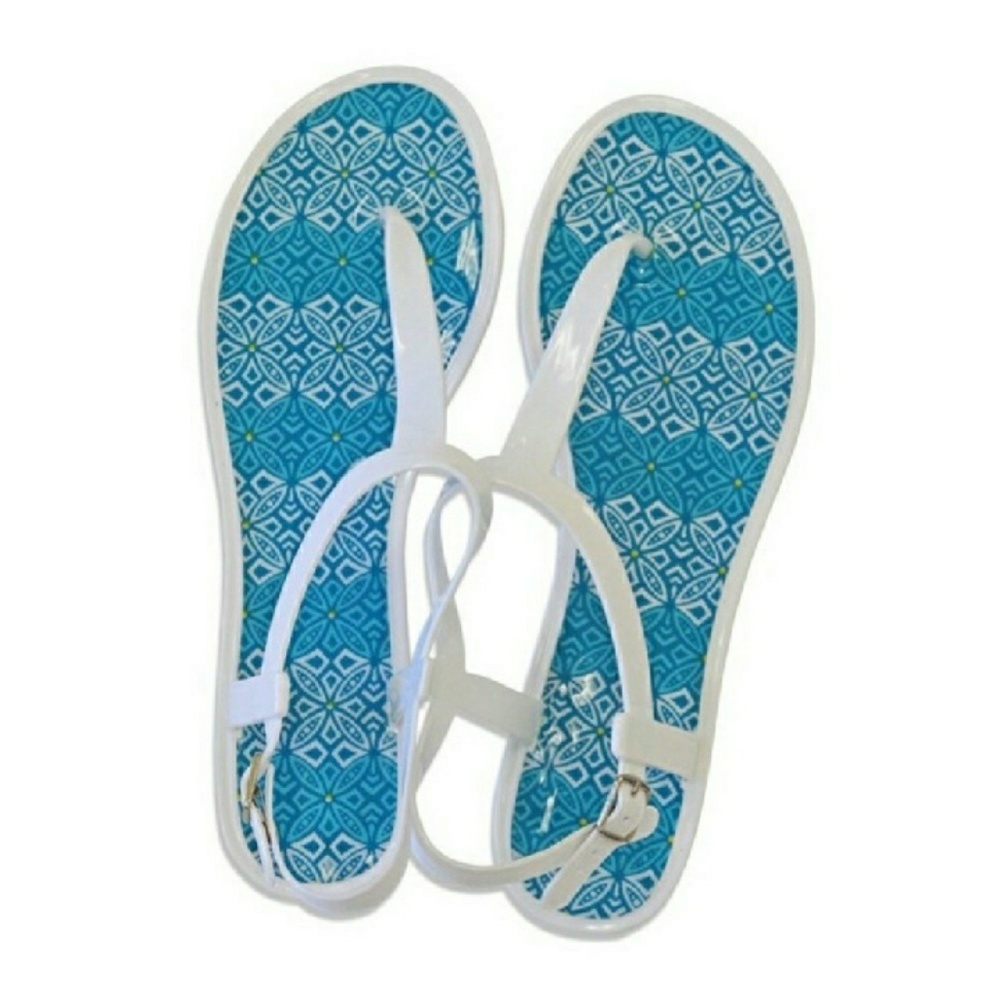 BNWT All For Color White Jelly Sandals